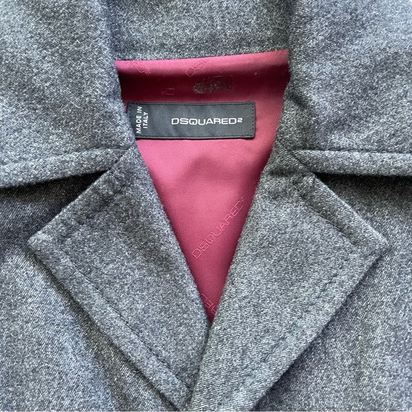DSQUARED2 Gray Coat with Embellished Buttons - Picture 3 of 13